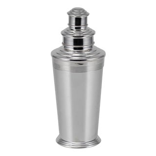 20th Century Art Deco English Silver Plated Cocktail Shaker, 1965 For Sale