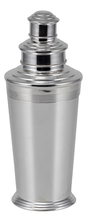 20th Century Art Deco English Silver Plated Cocktail Shaker, 1965