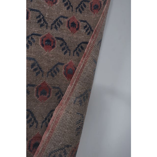 Hand-Knotted Turkish Runner Rug 2'7'' X 6' For Sale - Image 9 of 10