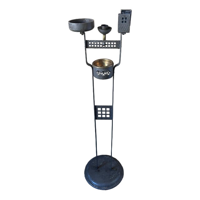 Arts and Crafts German Wrought-Iron Smoking Stand, 1916 For Sale