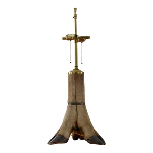 Mid Century Rustic Deer Hoof Table Lamp