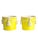 1970s Vintage Pair Fitz and Floyd Large Size Yellow and White Tassel Cachepots For Sale - Image 5 of 17