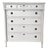 Antique European Tallboy | Solid Wood Chest of Drawers | French White Dresser | Original Hardware | Beige Mahogany Dresser For Sale