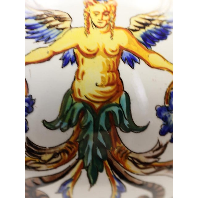 Antique Neo-Renaissance Italian Majolica Porcelain Table Lamps, 1880, Set of 2 For Sale - Image 18 of 18