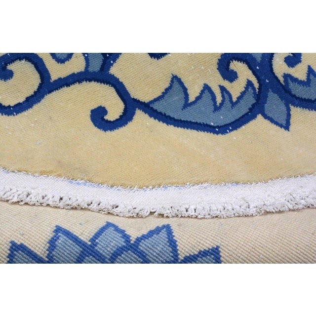 1940s Vintage Chinese Art Deco Hand Knotted Wool Rug, 5'7'' X 6' For Sale - Image 5 of 5