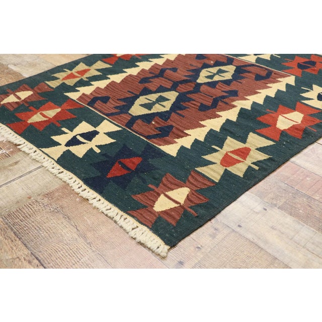 Vintage Persian Shiraz Kilim Rug - 03'01 X 03'07 For Sale In Dallas - Image 6 of 9