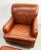 Deco Style Brown Leather Club Chair + Ottoman set includes a fully assembled accent chair in a traditional style. Made in...