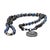 Powerful Silver Black Lion Men Beaded Necklace For Sale - Image 9 of 14