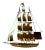 Signed Jere Vintage Mid Century Brass Onyx Three Mast Sailing Yacht Boat Sculpture For Sale
