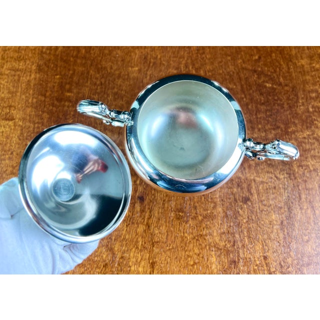 Mid 20th Century f.b. Rogers Silverplated "Lady Margaret" Master Tea Service & Tilt Kettle on Tray - 8 Pieces For Sale - Image 9 of 12