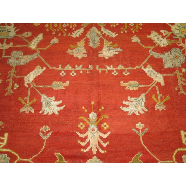 Antique Oushak Rug - 11'11" x 13'9" For Sale - Image 12 of 18