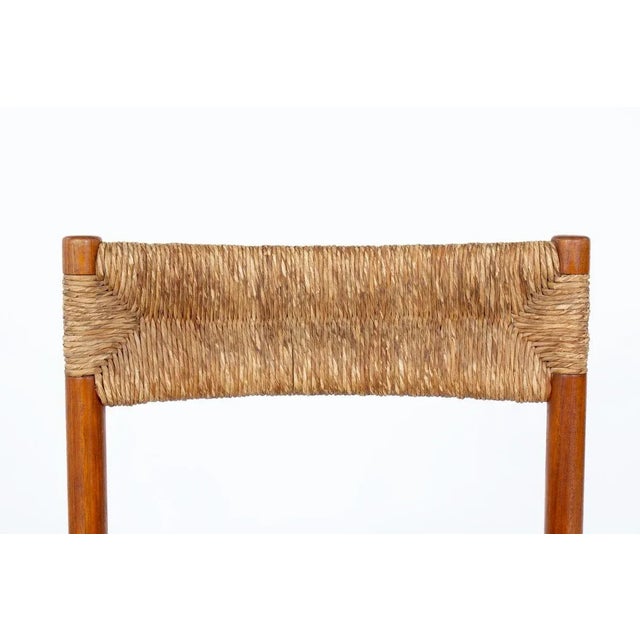Brown French Dordogne Chairs in Ash and Woven Straw by Sentou, 1950s, Set of 4 For Sale - Image 8 of 10