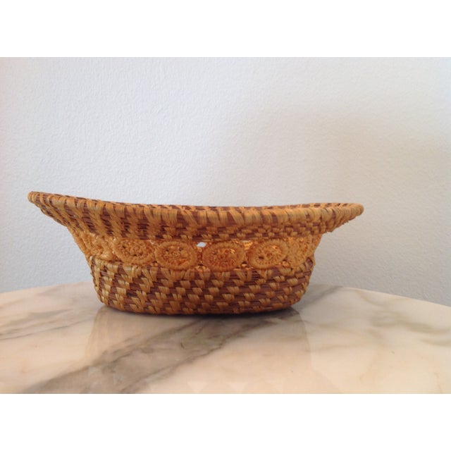 Louisiana Coushatta Indian Pine Straw Basket Chairish