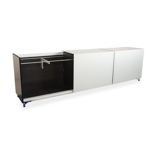 Modern Metal Team Sideboard with Gray Glass from Wellis For Sale - Image 3 of 14