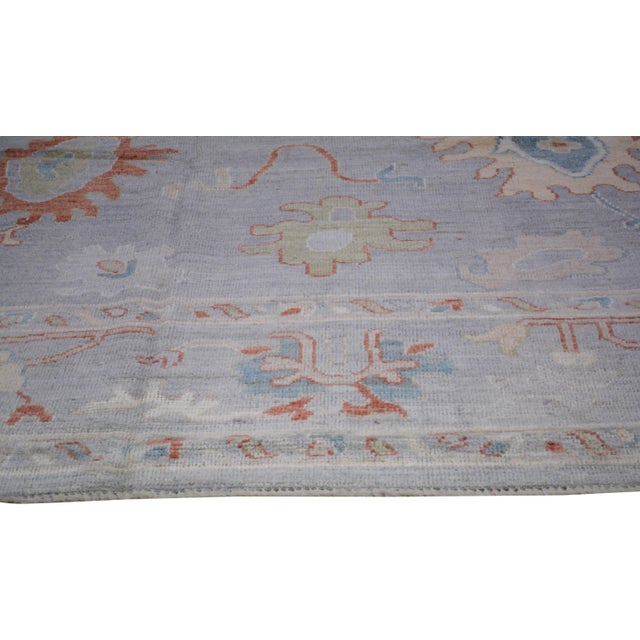 Contemporary Oushak Hand Knotted Wool Rug,9'10"X13'8" For Sale - Image 4 of 6