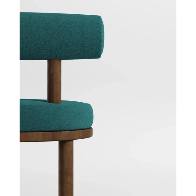 Modern Moca Chair in Boucle and Smoked Oak by Collector Studio For Sale - Image 4 of 5
