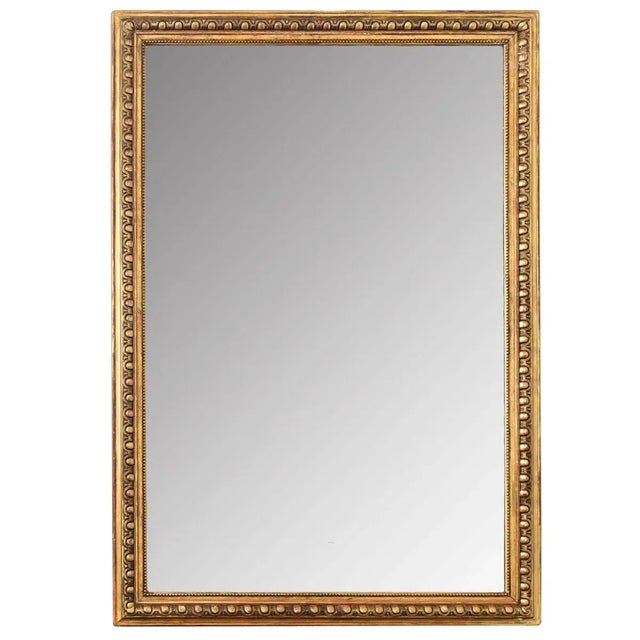 French 19th Century Symmetrical Egg & Dart Gilt Mirror For Sale - Image 4 of 12
