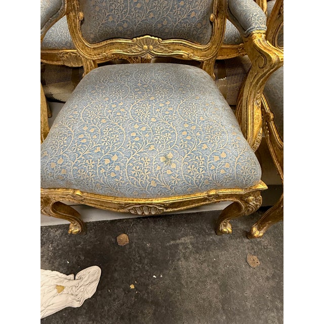 1990s 1990s 8 Fortuny Upholstered Classic Dining Room Chairs For Sale - Image 5 of 5