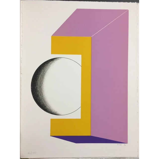 Kumi Sugar - October: The Silence with 2 Lithograph - 1970 For Sale - Image 3 of 6
