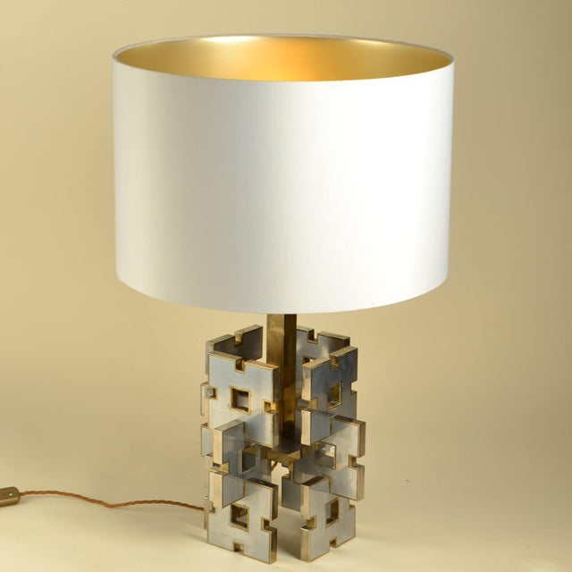 Geometric Table Lamp by Gaetano Sciolari, 1970s For Sale - Image 6 of 11