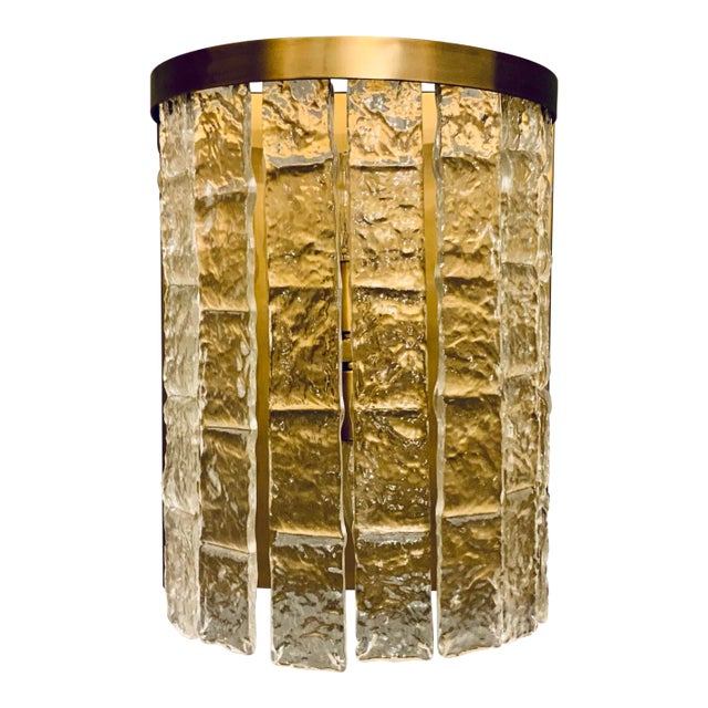 Jamie Young Modern Large Brass Finished Waterfall Sconce For Sale