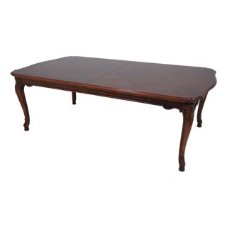 Henredon Country French Style Distressed Dining Room Table For Sale