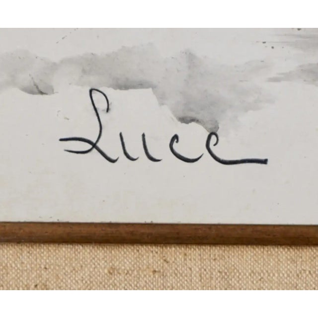 Late 19th Century Large Maximilien Luce Farm Scene Mixed Media Drawing For Sale In Dallas - Image 6 of 9