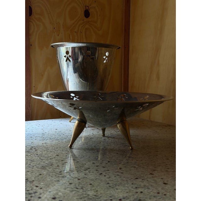 Vintage Ice Bucket & Bowl Set by Alessi Girotondo, 1989, Set of 2 For Sale - Image 14 of 17