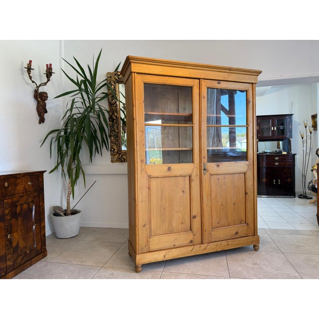 Antique Farmhouse Display Cabinet For Sale - Image 4 of 16