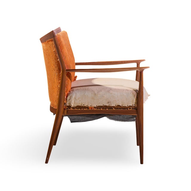 Brown Paul McCobb for Directional Mid Century Walnut Lounge Chair For Sale - Image 8 of 9