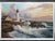 1997 "A Peaceful Horizon" by Nenad Mirkovich, Open Edition, Reproduction 36x24 Lighthouse rocky waves, FEELS LIKE CANVAS....