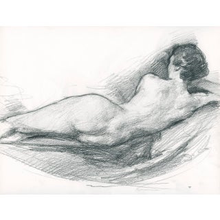 “Venus, After Velazquez” Contemporary Original Graphite Figure Drawing by David Orrin Smith For Sale