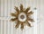 Metal Pair of Gilt Bronze Midcentury Sunburst Light Fixtures with Frosted Glass For Sale - Image 7 of 12