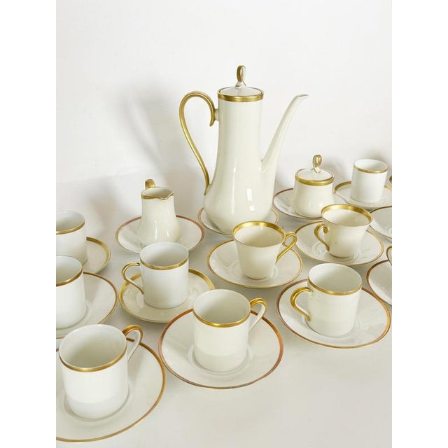 Ceramic White Porcelain Coffee Service, France, 20th Century, Set of 18 For Sale - Image 7 of 18
