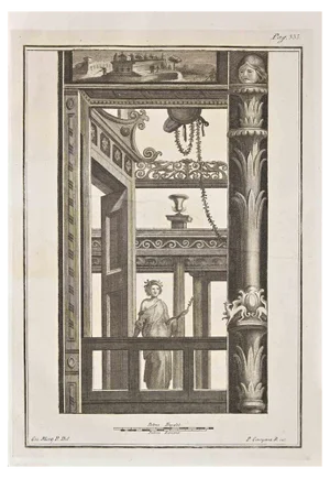 Giovanni Morghen, Ancient Roman Fresco, Etching, 18th Century