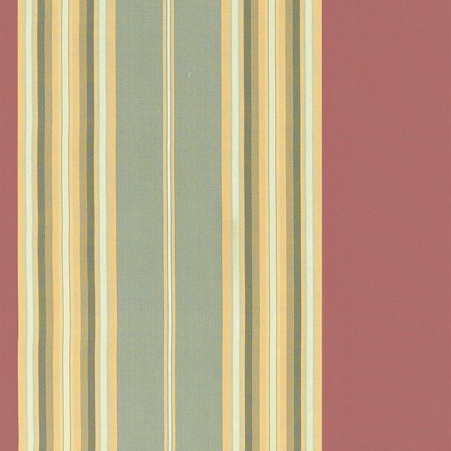 Contemporary Sample - Schumacher Vivien Silk Stripe Fabric in Rouge For Sale - Image 3 of 3