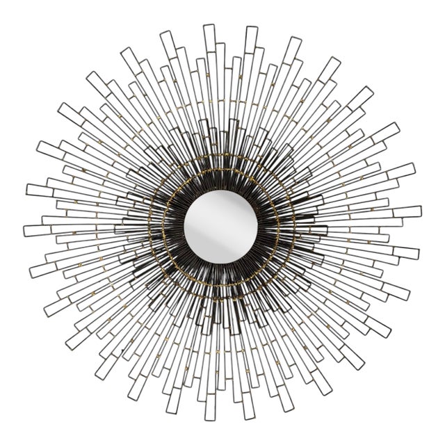 Vintage Sunburst Wall Mirror For Sale