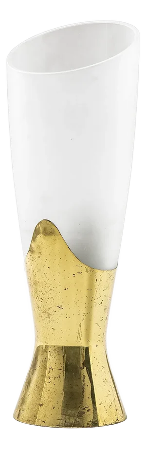 Brass and Glass Vase by Max Ingrand for Fontana Arte, 1950s