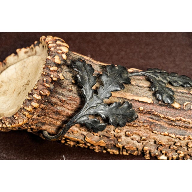 Rustic Victorian Hunting Trophy Antique Antler Desk Set Paperweight Blotter For Sale - Image 11 of 14