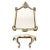Brown Mid-Century Italian Baroque Style Cream and Gilt Crackled Mirror and Wall Console, 1950s, Set of 2 For Sale - Image 8 of 14