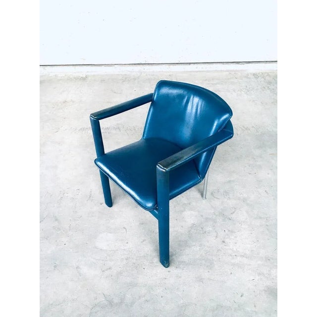 1990s Leather Cachucha Dining Chairs by Hugo De Ruiter for Leolux, 1990s, Set of 4 For Sale - Image 5 of 18