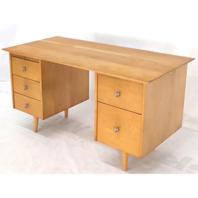 Paul McCobb solid birch desk in good vintage condition.