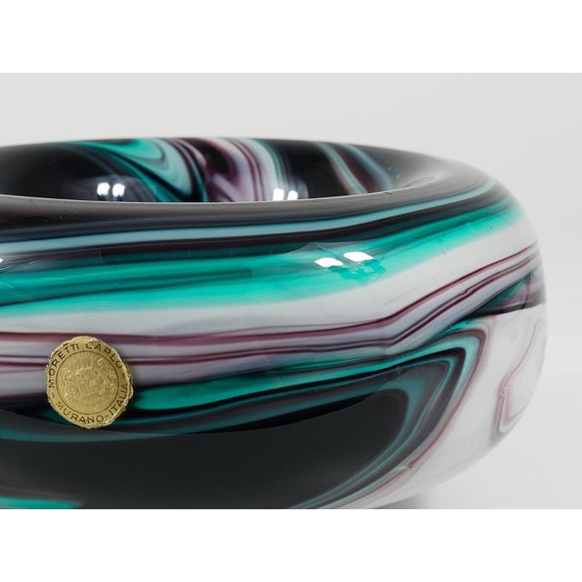 Large Italian Murano Marble Glass Bowl by Carlo Moretti, 1960 For Sale - Image 14 of 16