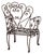 Vintage Wrought Iron Garden Chairs, Set/3 For Sale - Image 4 of 12