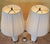 Pair of Vintage White Ceramic Urn Form Table Lamps With Gold Bases and Pleated Shades For Sale - Image 13 of 18