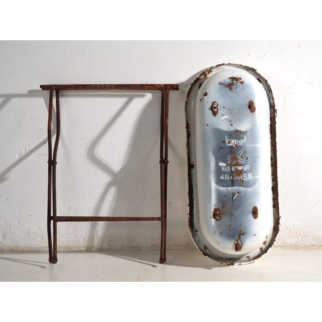Bathtub in Enamelled Iron, Central Europe, 1950 For Sale - Image 12 of 13