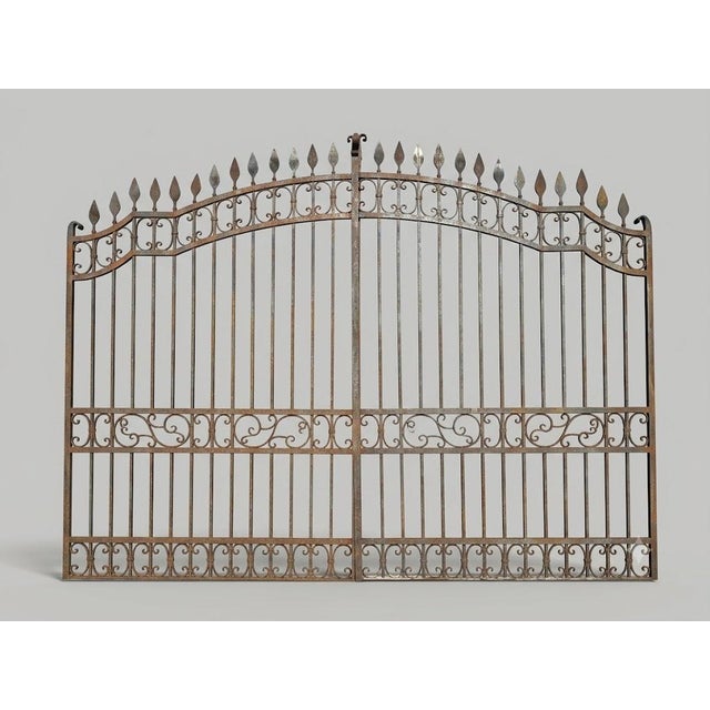 Antique Wrought Iron Gate, 1940s For Sale - Image 3 of 3