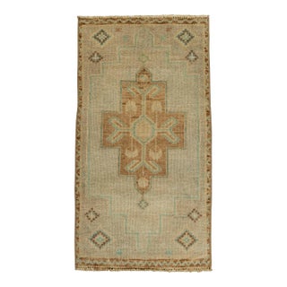 Turkish Mini Rug Oriental Hand Knotted Vintage Rug 1'7" x 2'10" #21258 For Sale