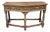 Vintage English Oak 2 Drawer Console Table With Shaped Front For Sale