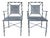 Vintage Neoclassical Phyllis Morris Faux Bamboo Patio Set Armchairs in Original Patina Gray Black Finish, a Pair For Sale